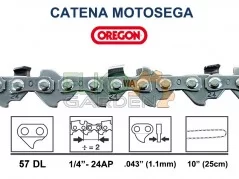 CATENA MOTOSEGA OREGON ADVANCECUT 24AP 57 MAGLIE 25CM 1/4" 1.1MM