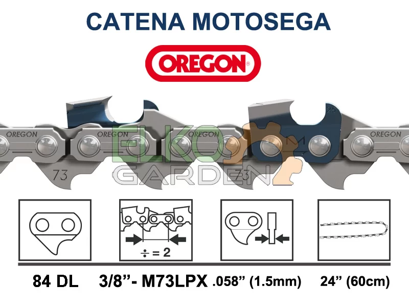 Catena motosega 16 40cm - passo .325 - spessore 1.3 - 67 maglie