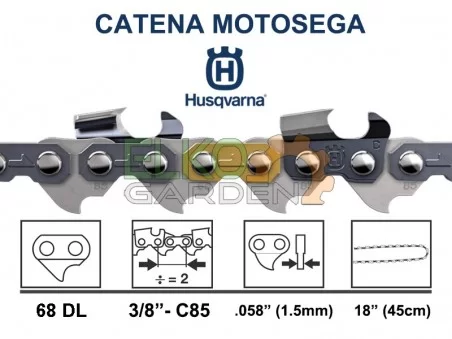 Chaine tronçonneuse Husqvarna X-CUT S93G 3/8mini 1.3mm 52M