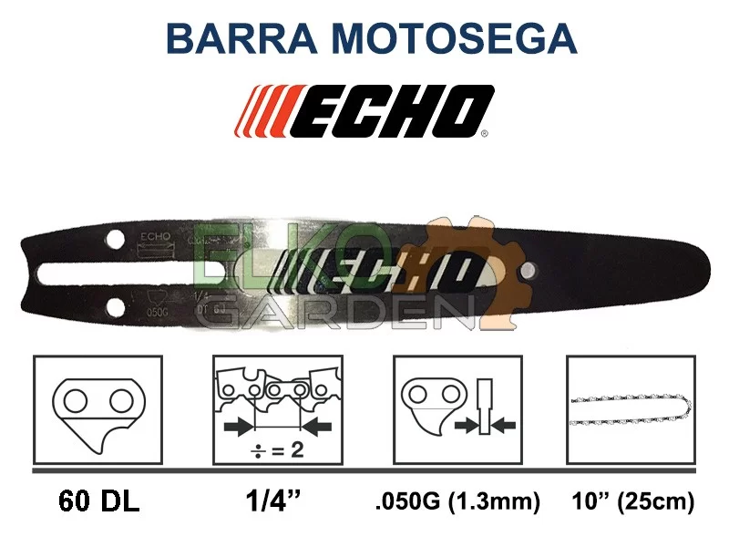 BARRA MOTOSEGA ECHO TSUMURA LIGHT 1/4 MINI 25CM 60 MAGLIE 1.3MM